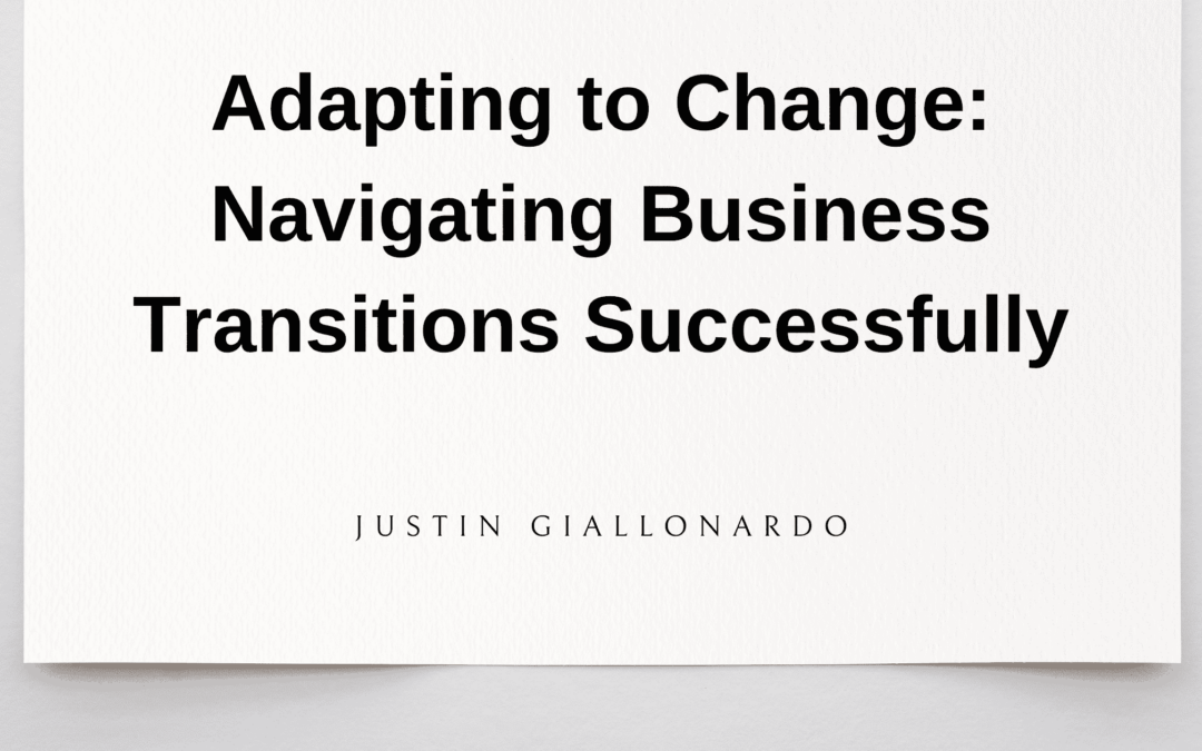 Adapting to Change: Navigating Business Transitions Successfully